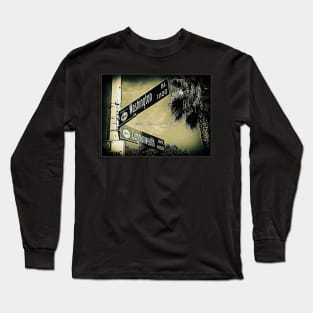 Washington Boulevard & Commonwealth Avenue, Culver City, California by Mistah Wilson Long Sleeve T-Shirt